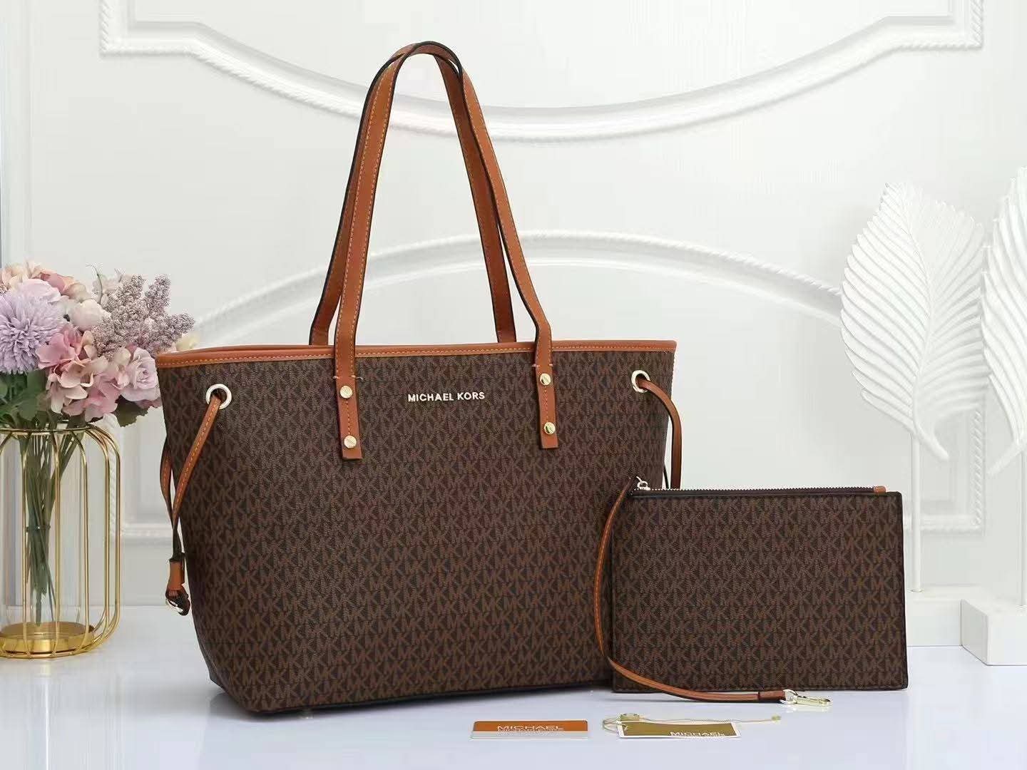 Michael Kors Monogram Tote Bag Set